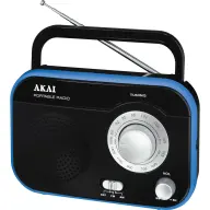AKAI Hordozható AM/FM rádió fekete teleszkópos antennával PR003A-410B