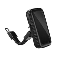 GIGAPACK Kerékpáros és motoros telefontartó tükörre 360° 5.5-6.3" fekete GP-76448