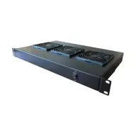 EXCEL Ventilátor 1U 3 egységes kapcsolóval 19"-os fekete IVU3-BK