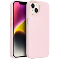 Galaxy S26 Ultra szilikon tok fémhatású kamera keret rózsaszín TS15767