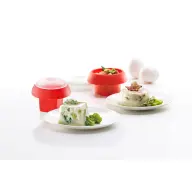 LÉKUÉ LK882869 Ovo egg cooker silicone forma set 2pcs microwave sütőbe Red