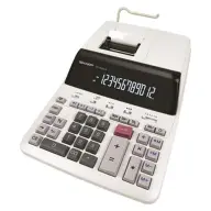 SHARP tape calculator 12 digit 2 color printer CS-2635LW SH2635LW