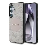 GUESS Samsung S25 Plus 4G ROUND PATCH CLASSIC LOGO szilikon telefonvédő ütésállóság MagSafe RÓZSASZÍN GUHMS25MP4PGRSGP