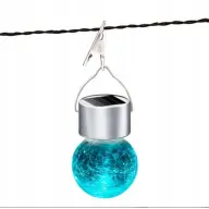 GRUNDIG Solar lamp bulb-shaped glass warm light color-changing 6x6x10 cm SOL269498
