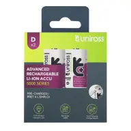 UNIROSS Rechargeable góliát akkumulátor (D) 1.5V USB-C li-ion 2db U322088