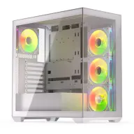KRUX Midi-Tower PC case white ATX Tempered Glass RGB LED KRXD009
