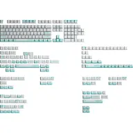 HYTE Firefly billentyűkupak készlet fehér/türkiz 252db PBT MX Cherry KEY-HYTE-FIREFLY