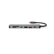 PLATINET USB-C Gen2 Media Hub 10GB/S 7in1 HDMI 4K SD MicroSD Aluminium PMH9997B