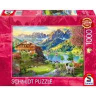 SCHMIDTSPIELE Puzzle játék 1000 darabos Pihenés a Dolomitokban 58886