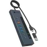 ICY BOX IB-HUB1742CR-C2PD 10 az 1-ben dokkoló állomás USB-C világoskék 61159