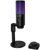 LORGAR SMP40 RGB mikrofon külső némítógombbal és fém állvánnyal fekete LRG-SMP40-BK