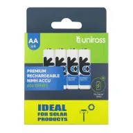 UNIROSS NiMH solarna AA baterija (AA) 1.2V 600mAh 4 kom. UN4AA600