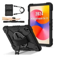 GIGAPACK Defender plastic telefonvédő ütésállóság kickstand 360° Strap epaulet Huawei MatePad SE 11 black GP-183028