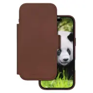 DBRAMANTE1928 Lynge flip tok Apple iPhone Air MagSafe valódi bőr sötét barna LM66GTDT6630