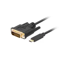 LANBERG USB-C DVI-D 24+1 transformator Crno 3m