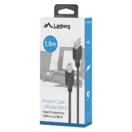 LANBERG USB 2.0 AM-BM Liaison Schwarz 1.8m