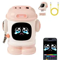 DIVOOM Încărcător de rețea Pixel Art LED GAN 65W 2x USB-C 1x USB-A roz DIPOW-65_PINK