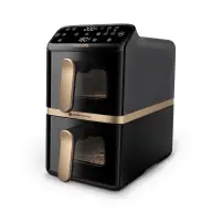 PHILIPS 4000 Series Dual Basket Airfryer 2750W 10L Black NA462/70