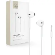TECH-PROTECT Ultraboost Jack fülhallgató headset 1.2m fehér