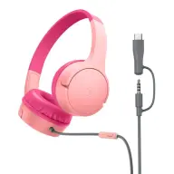 BELKIN Soundform Mini vezetékes fejhallgató gyerekeknek USB-C rózsaszín AUD010HQPK