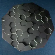 IRIS GAMER 3D HEXAGON Hexagon dachte padlóvédő Stuhlunterlage 118x118cm MAT 3D 120 HEX