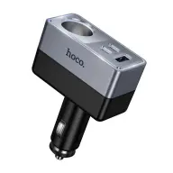 HOCO Szivargyújtó adapter elosztó PD gyorstöltés 3.0 fekete Z65A