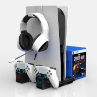 BLACKBIRD PS5 console cooling fan + charging station + game holder white BHDZ505