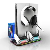 BLACKBIRD PS5 console cooling fan charging station game holder black RGB BHDZ504BLACK