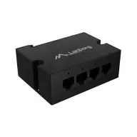 LANBERG DIN pe șină montabil PoE extender 1xPoE In 3xPoE Out 100Mb 30W DIN-FE4-AT-30W