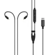 MEE USB-C fülhallgató kábel mikrofonnal MX Pro M6 Pro fekete MEE-CABLE-USB-PRO-BK
