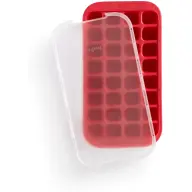 LÉKUÉ Industrial Ice Cube Tray jégkockatartó forma fedéllel 32db piros 882203