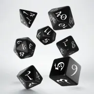 Q WORKSHOP Classic RPG dobókocka készlet fekete fehér DNDDICE181