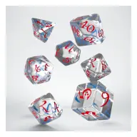 Q WORKSHOP Classic RPG dobókocka készlet áttetsző kék piros DNDDICE182