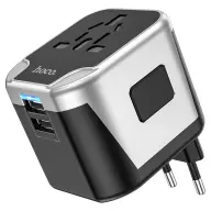 HOCO AC5 univerzális utazó adapter töltő 2x USB-A 12W HC778284