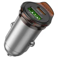 HOCO NZ16A autós töltő USB-A + Type-C aljzat 43W QC 3.0 HC644747