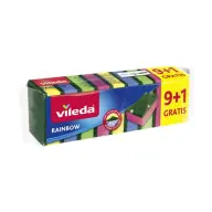VILEDA Rainbow dishwashing sponge 9+1 pcs KHTV77
