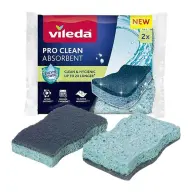 VILEDA Pro Clean viscose dishwashing sponge 2 pcs blue KHTV80