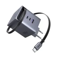 UGREEN Nexode X616 100W GaN Charger Visszahúzható USB-C Kábellel silver 65828