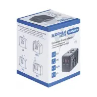 DONAU Putni adapter univerzalno brzi punjač USB-A USB-C crno D13741231