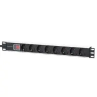INTELLINET PDU 8x SCHUKO 19" 1U 2m negru 715126
