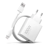 XIAOMI networking charger USB outlet 100W PD fast charger + Type-C cable white BHR095VEU