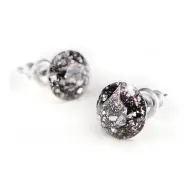 ART CRYSTELLA Fülbevaló crno csipke mintirano SWAROVSKI kristállyal 8mm 1800XKE046