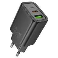 HOCO N63 Gentle USB-C + USB-A PD30W+QC3.0 töltő EU HC644365