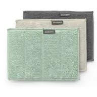BRABANTIA SinkSide microfiber cleaning pad 3-piece set 160x220mm dark gray beige green - 239182 BR239182
