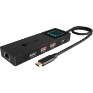 ICY BOX IB-DK4038-LCD USB Type-C dokkolóállomás LCD kijelzővel antracit 61216