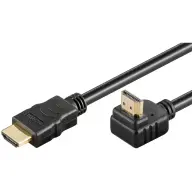HDMI 2.0 High Speed Ethernet 90° kábel fekete 2m 61296