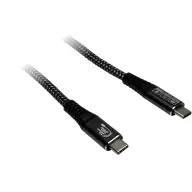 INTER-TECH USB 3.2 C-C Gen 2x2 kábel 20Gbps PD240W fekete 1.5m 88885673