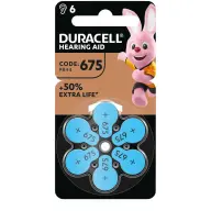 DURACELL 675 1.4V hallókészülék elem 6db 397857