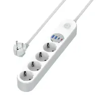 COLORWAY CW-CHE44PDW Splitter 4 priză 4x USB Type-C PD 2m alb