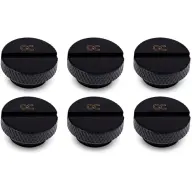 ALPHACOOL Eiszapfen zárócsavar black 6 piece 17622
